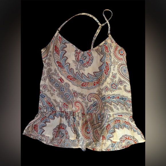Paisley Print Spaghetti Strap Tank Top - Picture 1 of 3